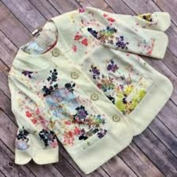 Ted Baker Zohe Summer Bloom Canvas Crop Jacket - Picture 3 of 17